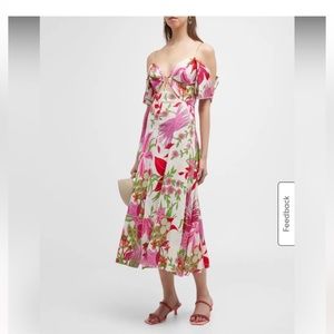 Cult Gaia Dina Linen Blend Midi dress, size 4, worn once